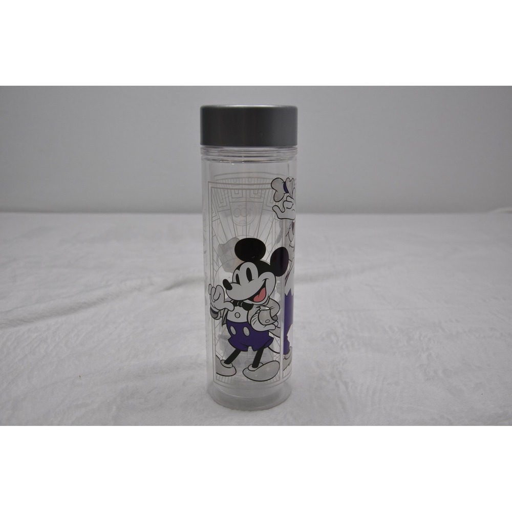Disney World 100 Years Mickey Goofy Donald Water Bottle 19.5oz Cup Drinkware New